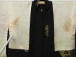 Photo9: 1407T05z560 Vintage Japanese Kimono Silk HAORI Black Plum blossom (9)