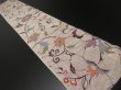 Photo1: 3J10z30 Japanese Kimono Silk  FABRIC Light pink Flower 36.2" (1)