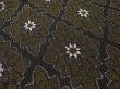 Photo2: 1U01z70 Vintage Japanese Kimono Silk  FABRIC Black Chrysanthemum 41.7" (2)