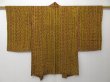 Photo1: 0802T03z400 Vintage Japanese Kimono Silk HAORI Ochre (1)