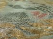 Photo5: 1D01z330 Japanese Kimono Silk OBI FABRIC Light gray Pine, Stream 99.2" (5)