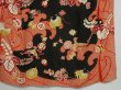 Photo6: 0606N06z1070 Vintage Japanese Kimono Silk Girl's FURISODE Black Wave (6)