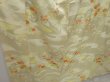 Photo3: 1417T08z820 Vintage Japanese Kimono Silk KOMON Light Cream Chrysanthemum (3)