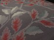 Photo2: 1A03z100 Vintage Japanese Kimono Silk  FABRIC Gray Branch 63" (2)