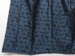 Photo4: 0921T09z730 Vintage Japanese Kimono Silk TSUMUGI Blue-Gray Flower (4)