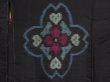 Photo5: 0910i04z480 Vintage Japanese Kimono Silk MEISEN HAORI Black-Purple Flower (5)