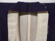 Photo9: 0524T08z600 Vintage Japanese Kimono Silk KOMON Dark violet blue Snow (9)