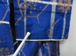 Photo6: 0301H08z330 Vintage Japanese Kimono Silk MEISEN HITOE KOMON Blue Nadeshiko (6)