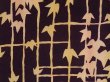 Photo6: 0524N04z510 Vintage Japanese Kimono Silk KOMON Dark grape Ivy (6)