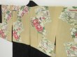 Photo10: 0813i03z580 Vintage Japanese Kimono Silk HAORI Black Bamboo (10)