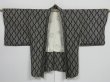 Photo5: 1313i05z470 Vintage Japanese Kimono Silk SHIBORI HAORI Black (5)