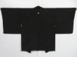 Photo2: 0830i07z600 Japanese Kimono Silk HAORI Black (2)