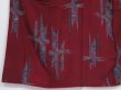 Photo4: 1105i04z690 Vintage Japanese Kimono Silk KOMON Dark red Stripe (4)