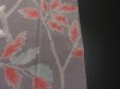 Photo8: 1A03z100 Vintage Japanese Kimono Silk  FABRIC Gray Branch 63" (8)