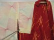 Photo8: 0703i08z600 Vintage Japanese Kimono Silk HAORI Dark red Grass (8)