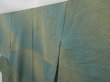 Photo2: 0708N05z880 Japanese Kimono Silk KOMON Light moss green Suminagashi dyeing (2)