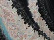 Photo6: 1613i02z890 Japanese Kimono Silk HITOE HOUMONGI Black Flower (6)