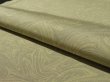 Photo4: 1S02z60 Japanese Kimono Silk  FABRIC Light olive, Light gray Suminagashi 40.9" (4)