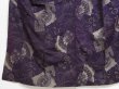 Photo4: 1019i06z780 Vintage Japanese Kimono Silk OMESHI KOMON Dark purple Flowers (4)