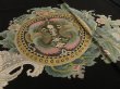 Photo2: 3K02z140 Vintage Japanese Kimono Silk  FABRIC Black Bird 44.1" (2)