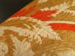 Photo9: 1A01z190 Vintage Japanese Kimono Silk OBI FABRIC Gold Leaf, Wave 44.1" (9)