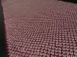 Photo2: 2D05z40 Japanese Kimono Silk  FABRIC Wine red Shibori dyeing 46.5" (2)