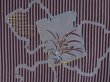 Photo7: 0812i09z760 Vintage Japanese Kimono Silk KOMON Dark grape, Gray (7)