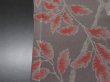 Photo6: 1A05z100 Vintage Japanese Kimono Silk  FABRIC Gray Branch 63" (6)