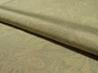 Photo4: 1S04z90 Japanese Kimono Silk  FABRIC Light olive, Light gray Suminagashi 66.9" (4)