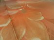 Photo4: 2V03z90 Japanese Kimono Silk  FABRIC Yellow, Coral pink Flowers 61.4" (4)