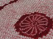 Photo3: 3E02z70 Japanese Kimono Silk SHIBORI FABRIC Dark red Chrysanthemum 52" (3)