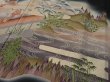 Photo3: 2H02z140 Japanese Kimono Silk Artist work FABRIC Black Garden 47.2" (3)