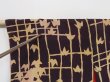 Photo7: 0524N04z510 Vintage Japanese Kimono Silk KOMON Dark grape Ivy (7)