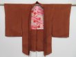 Photo8: 0816i09z610 Vintage Japanese Kimono Silk HAORI Brown (8)