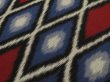 Photo3: 1Y01z60 Vintage Japanese Kimono Silk  FABRIC Black, Navy, Dark red   44.9" (3)