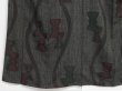 Photo5: 1416i04z900 Vintage Japanese Kimono Silk TSUMUGI Black Flower (5)