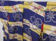 Photo2: 0917i09z570 Antique Japanese Kimono Silk KOMON Dark blue-purple Flower (2)