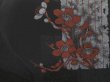 Photo4: 0825T07z560 Vintage Japanese Kimono Silk HAORI Black Flower (4)