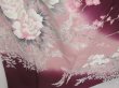 Photo3: 1424T10z970 Japanese Kimono Silk TSUKESAGE Dark purple Peony (3)