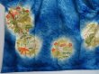 Photo5: 1208i04z1090 Vintage Japanese Kimono Rinzu Silk FURISODE Blue Flowers (5)