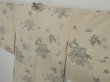 Photo2: 0604i02z620 Vintage Japanese Kimono Silk HAORI Light gray Flower (2)