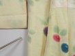 Photo6: 0830i08z570 Vintage Japanese Kimono Silk HAORI Light cream Camellia (6)