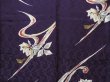 Photo5: 1112T07z560 Vintage Japanese Kimono Silk KOMON Dark purple Rose (5)