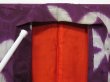 Photo10: 1328T01z530 Antique Japanese Kimono Silk KOMON Dark purple Shippo (10)