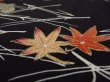 Photo3: 2N02z80 Japanese Kimono Silk  FABRIC Black Pine needle 51.2" (3)