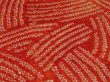 Photo3: 4J01z50 Japanese Kimono Silk  FABRIC Orangered Shibori dyeing 40.2" (3)