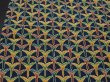 Photo6: 2B06z80 Japanese Kimono Silk  FABRIC Navy Flying crane 64.6" (6)