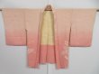 Photo6: 0825i09z530 Vintage Japanese Kimono Silk HAORI Pink Plants (6)