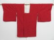 Photo5: 0827i10z420 Japanese Kimono Silk HAORI COAT One-piece dress Red (5)