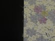 Photo3: 1C07z50 Japanese Kimono Silk  FABRIC Off-white Maple, Plum blossom 55.1" (3)